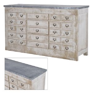 Industrial Multi Drawer Zinc Chest